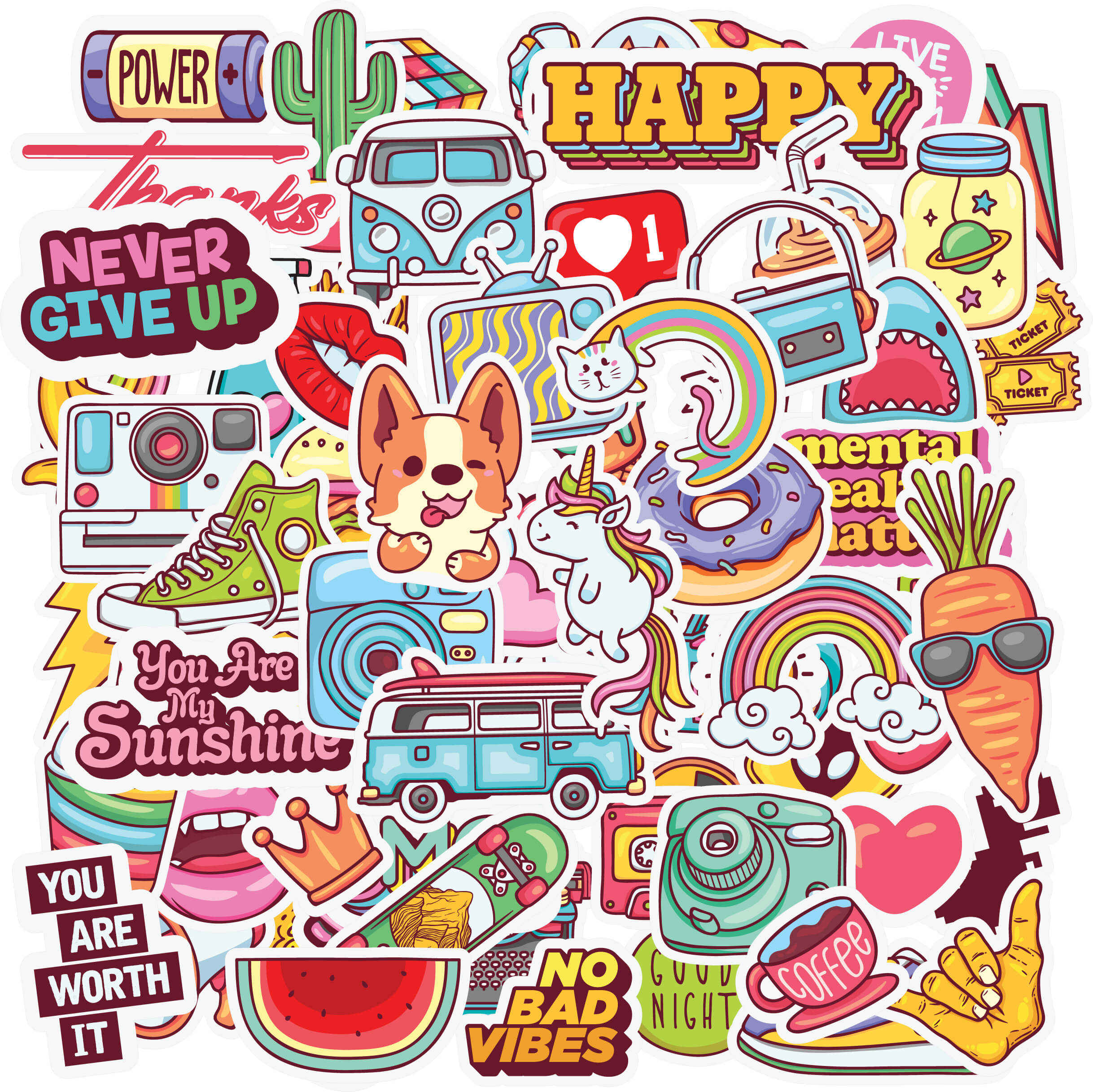 Stickers Kawaii per Bullet Journal, Scrapbooking e Agende – Febio Store